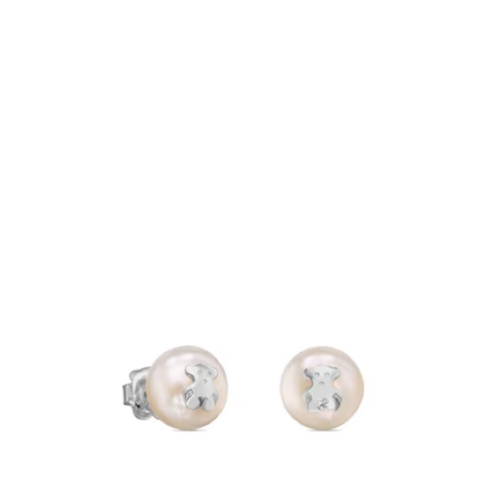 TOUS Silver and Pearl Earrings
